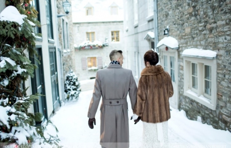 Quebec winter intimate wedding