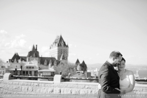 Intimate wedding Quebec City R&M Chateau Frontenac Terrace ceremony