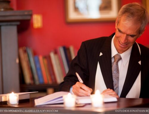 Mariage intime célébré au Cercle de la Garnison, Ville de Québec