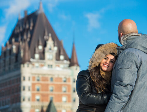 Nav and Mike, Toronto, Ontario: A Quebec City wedding proposal on Saturday, January 20, 2018