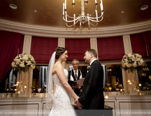 LA VIE EN ROSE! INTIMATE CASTLE TURRET CEREMONY